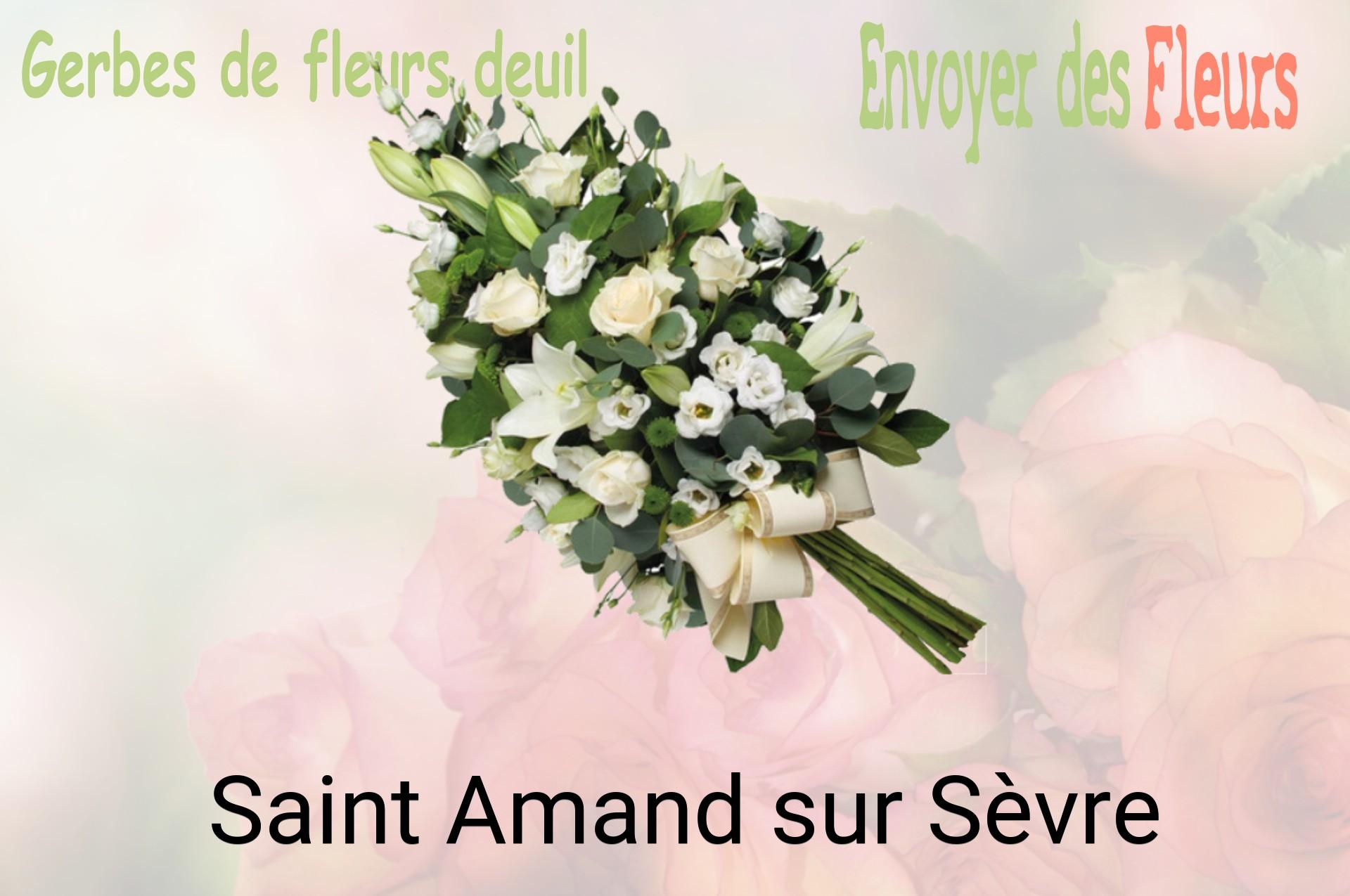 Gerbe de fleurs de deuil livrée à Saint-Amand-sur-Sèvre